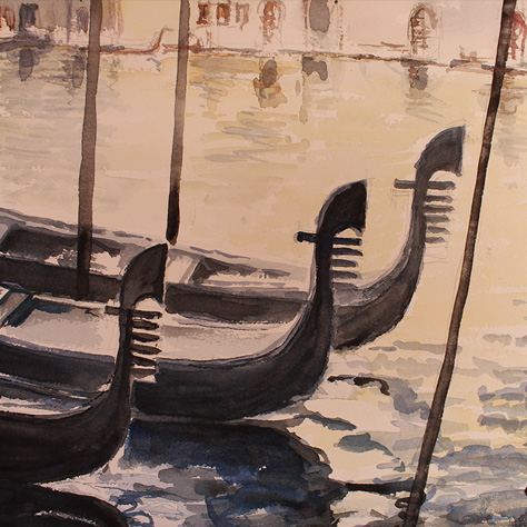 Venedig - Drei Gondeln