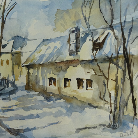 Häuser im Winter
